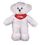 Custom Soft Plush White Bear with Bandana 8", Price/piece