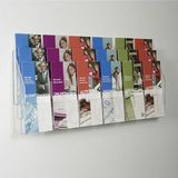 Custom 18 Pocket Clear Acrylic Wall Brochure Holder