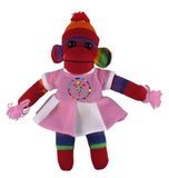 Custom Rainbow Sock Monkey (Plush) in Cheerleader Outfit 16