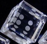 Custom Crystal Dice Paper Weight (2
