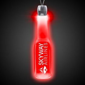 Custom 24" Red Round Bottle Light-Up Pendant Necklace