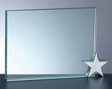 Custom 114-G57C2  - Starlight Achievement Award with Star Chrome Holder-Jade Glass
