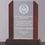 Custom Beveled Arch Jade Glass Award w/ Wood Base (7 1/2"x5/16"x9"), Price/piece