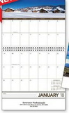 Custom Panoramic Memo Stitched Wall Calendar, 10.375