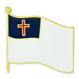 Blank Christian Flag Pin, 3/4