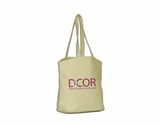 Custom Cotton Canvas Fashion Tote with Inner Zipper Pocket, 17.5