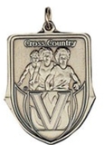 Custom 100 Series Stock Medal (Female Cross Country) Gold, Silver, Bronze