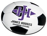 Custom Soccer Ball Stock Round Natural Rubber Mouse Pad (8