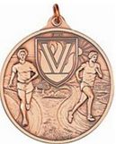 Custom 400 Series Stock Medal (Male Cross Country) Gold, Silver, Bronze