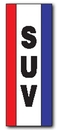 Blank 200 Denier Nylon 3 Vertical Stripe Dealer Logo Drape- SUV, 3' W x 8' H
