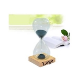Custom Magnetic 3 Min Hourglass with Wooden Base, 4 9/10