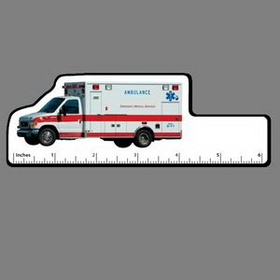 Custom 6" Ruler W/ Full Color Emergency Ambulance