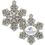Custom Pewter ColorQuick Imprinted Snowflake Ornament, Price/piece