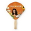 Custom Shell Lightweight Full Color Two Sided Single Paper Hand Fan, 8" L x 8" W, Price/piece