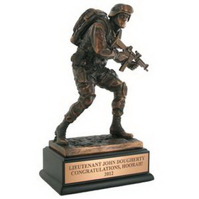 Custom Electroplated Bronze Marine Trophy (10")
