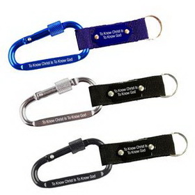Custom Screw Lock Carabiner with Plate, 5 1/4" W x 1 7/32" H x 6cm Thick