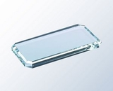 Custom Jade Glass Beveled Base or Paperweight (3
