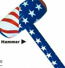 Custom 36" Inflatable Patriotic Hammer