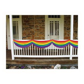 Custom Rainbow Fabric Bunting, 70" W