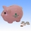 Custom Ceramic Piggy Bank - Pink - Screen Imprinted, 6" L X 4" W X 4.25" H, Price/piece