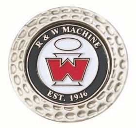 Custom Dimpled Golf Coin w/1" Ball Marker