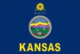 Custom Endura Poly Mounted Kansas State Flag (12