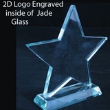 Custom Jade Glass Star (2d Engrave)