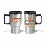 16 oz. Stainless Steel Travel Mug with Plastic Liner, Personalised Mug, Custom Mug, Advertising Mug, 5.75