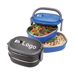 Custom Two Tier Insulated Oval Lunch Box, 8