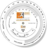 Custom .020 White Plastic Body Mass Index Wheel Calculator (6