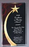 Blank Shooting Star Acrylic Award w/ Burgundy Marble Pattern (4 1/2
