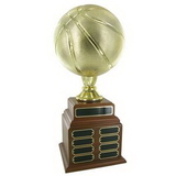 Custom Gold Basketball Perpetual Trophy (17