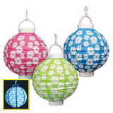 Custom Light-Up Hibiscus Paper Lanterns, 8