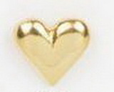 Custom Gold Shaded Heart Stock Cast Pin