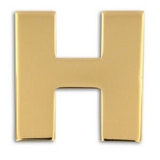Blank Gold H Pin, 3/4