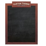 Custom 18X24 Oak Frame Wall Chalkboard With Header, 18