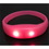 Custom Sound Activated Lighting Pink LED Silicone Bracelet, 2.4" Diameter, Price/piece