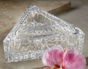 Custom Crystal Triangle Jewelry Box (3.75")