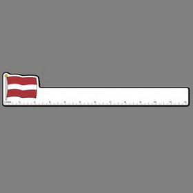 12" Ruler W/ Full Color Flag Of Latvia