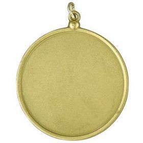 Custom Die Cast Zinc Medal Frame w/ Ring Border (Holds 2" Medallion)