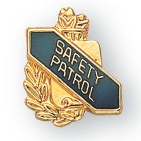 Blank Enameled & Epoxy Domed Scholastic Award Pin (Safety Patrol), 5/8" W