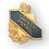 Blank Enameled & Epoxy Domed Scholastic Award Pin (Safety Patrol), 5/8" W, Price/piece