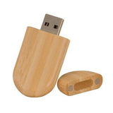 Custom Eco-friendly 2GB Bamboo USB Flash Drive Keychain (Screened), 1 1/8