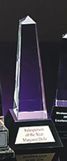 Custom Optical Crystal Obelisk Award (8