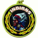 Custom TM Medal Series w/ Indians Scholastic Mascot Mylar Insert