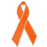 Blank Orange Awareness Ribbon Lapel Pin, 1