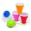 Custom Silicone Collapsible Cup, 2 4/5" L x 3 1/10" H, Price/piece