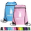 Custom Reinforced Polyester Drawstring Backpack with Top Zipper, 14" W x 18" H, Price/piece