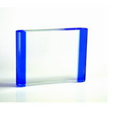 Custom Rectangular Blue And Clear Crystal Award, 6