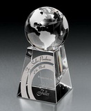 Custom Latitude & Longitude Crystal Award (2 3/8